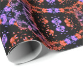 Orange & Purple Kaleidoscope Fractal Pattern ラッピングペーパー (ロールコーナー)