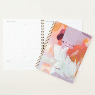 Orange & Purple | Modern Abstract Art Personalized プランナー手帳
