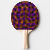 Orange Purple Plaid Checker Seamless Pattern 卓球ラケット (正面)