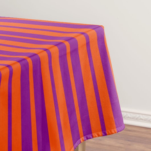 Orange Purple Stylish Stripes Pattern Design テーブルクロス