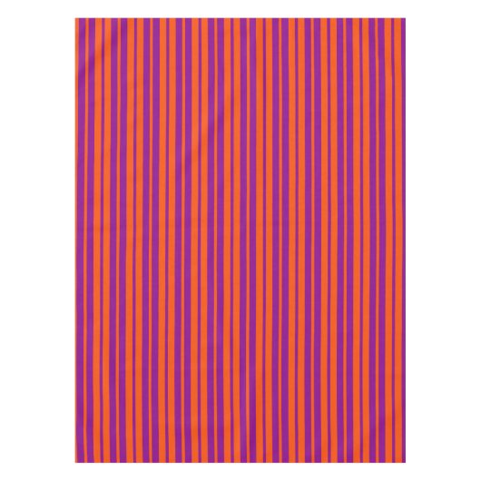 Orange Purple Stylish Stripes Pattern Design  テーブルクロス (正面)