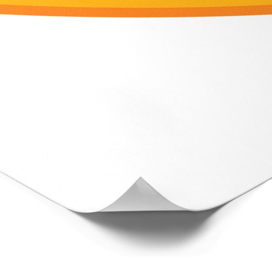 Orange Question Mark Bold Modern Symbol ポスター (角)