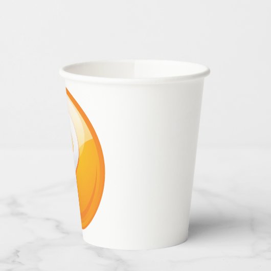 Orange Question Mark Bold Modern Symbol 紙コップ (左)