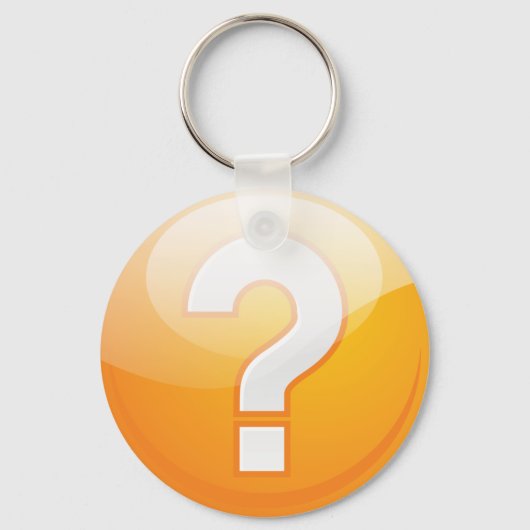 Orange Question Mark Keychain キーホルダー (正面)