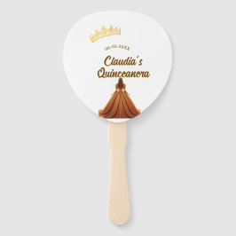 Orange quinceanera princess crown birthday name da ハンドファン