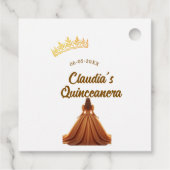 Orange quinceanera princess crown birthday name da フェイバータグ (裏面)