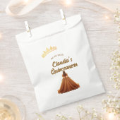 Orange quinceanera princess crown birthday name da フェイバーバッグ (クリップ留めされた状態)