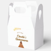 Orange quinceanera princess crown birthday name da フェイバーボックス (見開き)