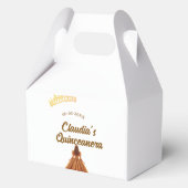 Orange quinceanera princess crown birthday name da フェイバーボックス (裏面)