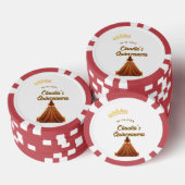 Orange quinceanera princess crown birthday name da ポーカーチップ (積み重ね)