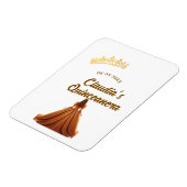 Orange quinceanera princess crown birthday name da マグネット (左側)