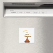 Orange quinceanera princess crown birthday name da マグネット (インサイチュ (食洗機))