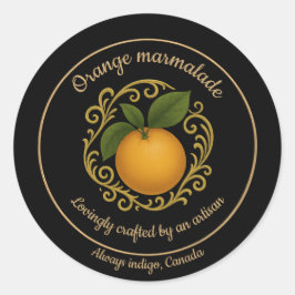 Orange Radiance – Artisan Marmalade Label ラウンドシール
