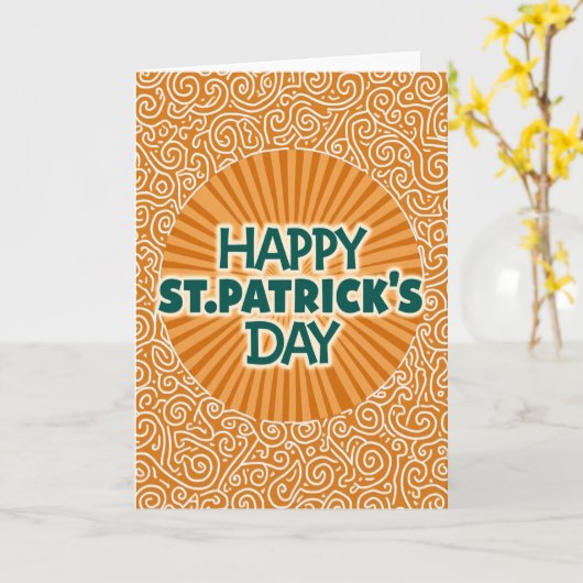 Orange Rays Happy Day Card カード (黄色い花)