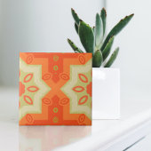 Orange Red Green Modern Ethnic Moroccan Pattern タイル