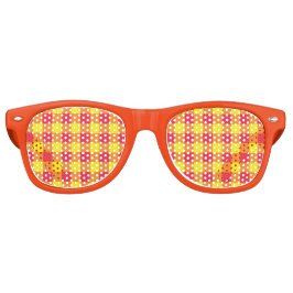 Orange Red Yellow Plaid Seamless Pattern レトロサングラス
