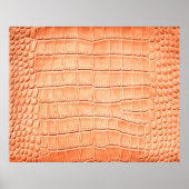 Orange reptile leather texture ポスター (正面)