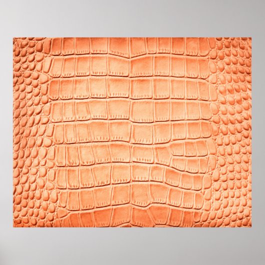 Orange reptile leather texture ポスター (正面)