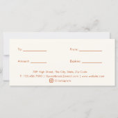 Orange Retro Groovy Modern Gift Certificate (裏面)