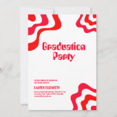 Orange Retro Groovy Photo Graduation 招待状 (正面)