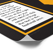 Orange Ribbon Thermometer ポスター (角)