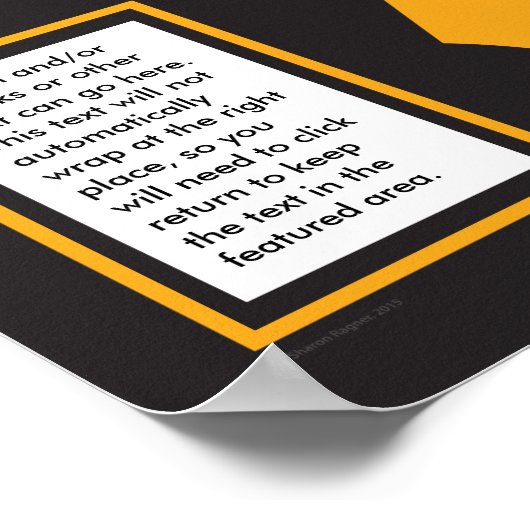 Orange Ribbon Thermometer ポスター (角)