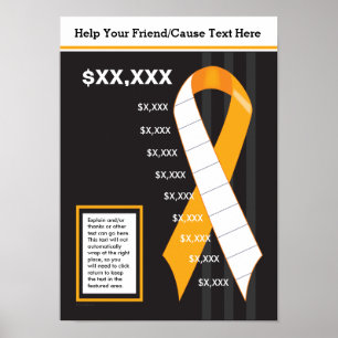 Orange Ribbon Thermometer ポスター