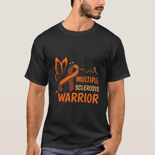 Orange Ribbon Warrior Fight March Family Tシャツ (正面)