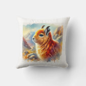 Orange Rock Viscacha 270824AREF117 - Watercolor クッション (裏面)