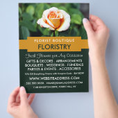Orange Rose, Florist, Floristry Advertising チラシ (手)