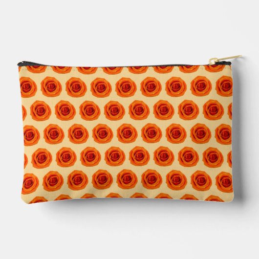 Orange Rose Seamless Pattern Pouch アクセサリーポーチ (裏面)