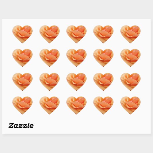 Orange Rose Sticker ハートシール (シート)