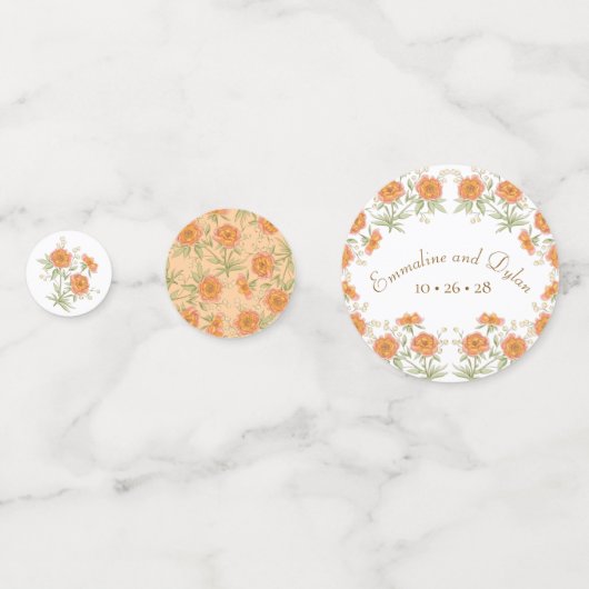 Orange Rose Wedding コンフェッティ (裏面)