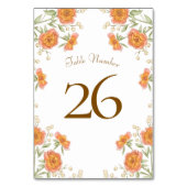 Orange Rose Wedding テーブルナンバー (正面)