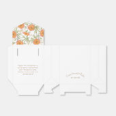 Orange Rose Wedding フェイバーボックス (折り畳みなし)