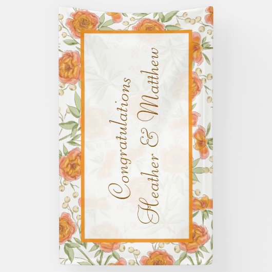 Orange Rose Wedding 横断幕 (縦)