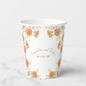 Orange Rose Wedding 紙コップ (裏面)