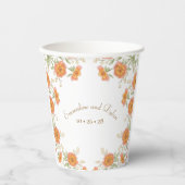 Orange Rose Wedding 紙コップ (正面)
