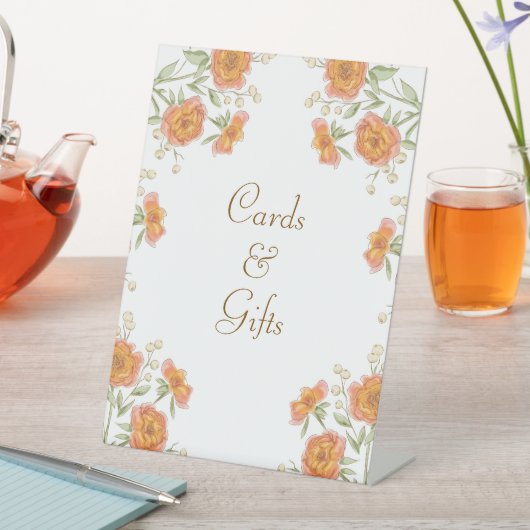 Orange Rose Wedding Cards Gift Sign 台座サイン (インサイチュ)