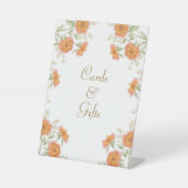 Orange Rose Wedding Cards Gift Sign 台座サイン (正面)