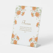 Orange Rose Wedding Favors Sign 台座サイン (正面)
