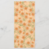 Orange Rose Wedding Menus メニュー (裏面)