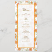 Orange Rose Wedding Menus メニュー (正面)