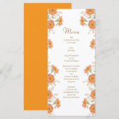 Orange Rose Wedding Menus メニュー (正面/裏面)