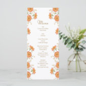 Orange Rose Wedding Menus メニュー (スタンド正面)