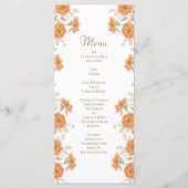 Orange Rose Wedding Menus メニュー (正面)