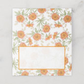 Orange Rose Wedding Place Card プレイスカード (外部開封)