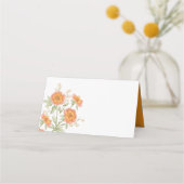 Orange Rose Wedding Place Card プレイスカード (正面)