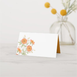 Orange Rose Wedding Place Card プレイスカード