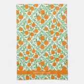 Orange Rustic Farmhouse French Country  キッチンタオル (縦)